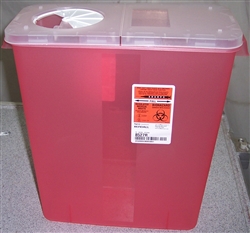 Sharps Containers, 3 Gallon, Red, 10/CS