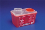 Multi Purpose Sharps Container, Red with Chimney Top, 4 Quart