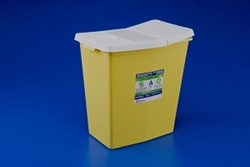 SharpSafety, Chemotherapy Containers with Hinged Lid, 12 Gallon, Yellow