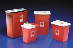 Sharps Container, Sliding Top, 12 Galoon, Red