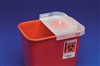 Sharps Container with Rotor Lid , 2 gallon, Red