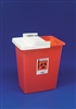Sharps Container with Hinged Lid, 8 gallon, Red