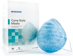 McKesson Procedure Mask, Cone, Headband, One Size Fits Most, 50/BX