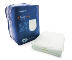 McKesson Ultra Adult Incontinent Brief, Tab Closure, 2X-Large, Disposable, Heavy Absorbency, 12/PK 4 PK/CS