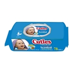 Cuties, Baby Wipes, 6.7 x 7.7", Lavender, Flip Top, Soft Pack, Scented, 78/PK 12PK/CS