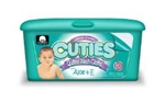 Cuties Baby Wipes, Lavender, 80/PK 12PK/CS