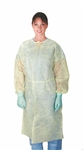 Polypropylene Isolation Gowns, Regular/Large, Yellow, 50/CS
