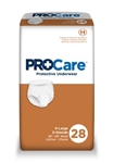 ProCare Adult Absorbent Underwear, Pull On with Tear Away Seams, Unisex, -Large Disposable, Moderate Absorbency, 14/BG, 4BG/CS