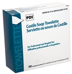 Castile Soap Towelettes, Individually wrapped, 100/BX, 10BX/CS