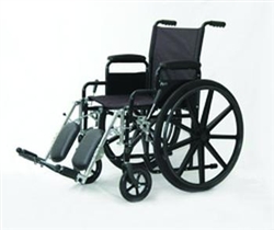 Wheelchair, 18x16", Fixed Full Arms, Swingaway Footrests
