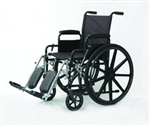 Wheelchair, 18x16", Fixed Full Arms, Elevating Legrests