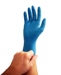 Emerald Nitrile Powder-Free Virtual Skin Exam Gloves, Blue, 4 Mil, 100/BX 10BX/CS