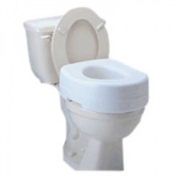 Raised Toilet Seat, Economy 5-1/2", White, 300 lbs