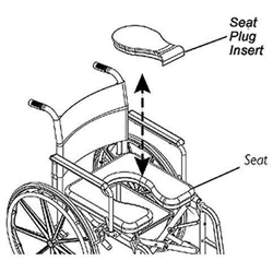 Replacement Seat Plug 18" For Rehab Shower Commode Chair