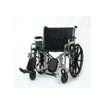Wheelchair, 22x18", Heavy Duty, Desk Length Arms, Elevating Legrests