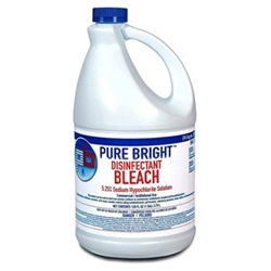 Pure Bright Germicidal Liquid Bleach, 1 gal., Non-Sterile, Jug, Chlorine Scent, 10/PK