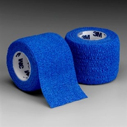 Coban Self-Adhesive Bandage, Blue, 4" x 5 Yds., Non-Woven Material/Elastic Fibers, Non-Sterile, 18/BX
