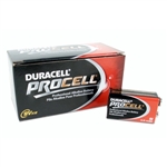 Duracell Procell Alkaline Battery, 9 Volt, 12/BX, 6BX/CS