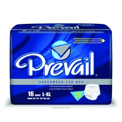 Prevail Underwear for Men, 38 - 64", Large/X-Large, 16/BG 4BG/CS