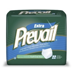 Prevail Protective Underwear Pull-On, Moderate-Heavy Absorbency, 20-34" Small, 22/PK, 4PK/CS