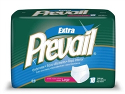 Prevail Protective Underwear Pull-On, Extra Absorbency, 44-58" Large, White, 18/PK, 4PK/CS