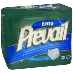 Prevail Protective Underwear, Extra Absorbency, 58-68", X-Large, White, 14/PK, 4PK/CS