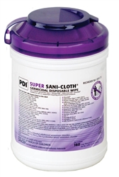 Super Sani-Cloth Germicidal Disposable Wipes, 6 X 6.75",  Hard Surface, Pull-Up, 160/PK, 12PK/CS