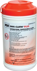 Sani-Cloth Plus, Germicidal, Disposable Wipes, XL, 65/PK, 6PK/CS