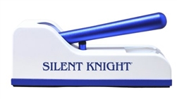 Silent Knight Pill Crusher, Hand-Operated, Push Down Mechanism, Tan