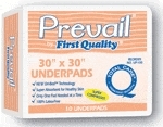 Prevail Underpads, 30 x 30 Inch, Super Absorbency, 10/PK, 10PK/CS