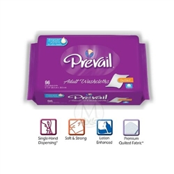 Prevail Wipes, Refill, 8x12", Fresh Scent, Pop-Up, 96/PK 6PK/CS