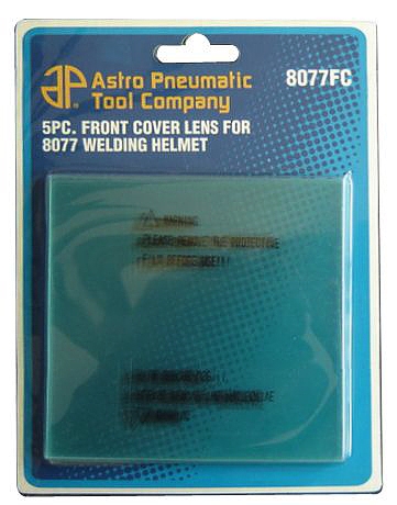 Astro Pneumatic 8077FCFront Cover Lens for Astro 8077 Welding Helmet - 5pc per set