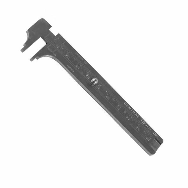 Central 6506 Vernier Brass Slide Rule Caliper 0-4in. 0-100mm