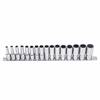 Genius Tools TW-316MD 16 Piece 3/8" Dr. Metric Deep Hand Socket Set (12-Point) - TW-316MD