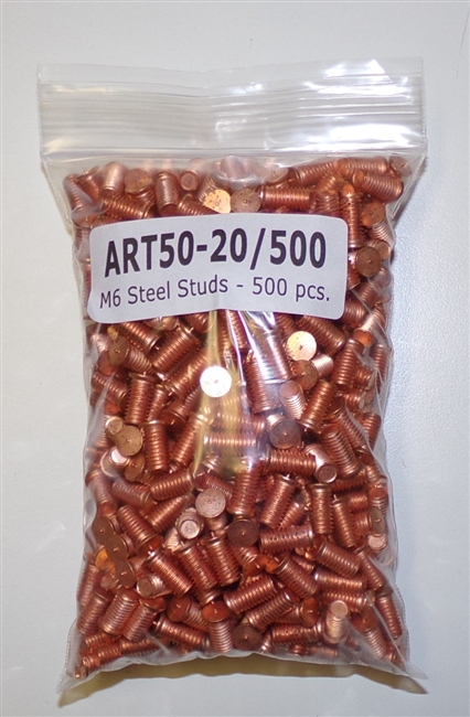 ART50-20/500 M-6 Steel Studs ( 500 pieces)