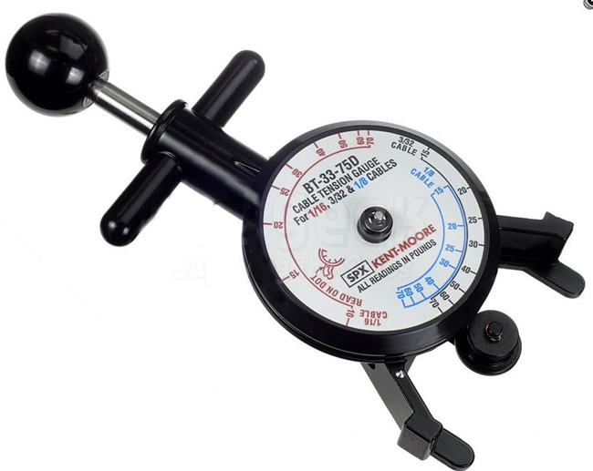 Kent-Moore BT-3375-D Mechanical 1/16", 3/32", 1/8" / 10-70 lbs Range Cable Tensiometer
