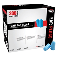 SAS Safety 6100 Foam Ear Plugs (Box of 200)