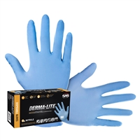 SAS Safety 6607 Derma-Lite Lightly Powdered Nitrile Glove - Medium, 100/Box