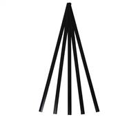 Polyvance R04-04-01-B Black Polyethylene Flat Stick LDPE, 5 ft., 3/8 x 1/16 inches