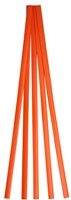 Polyvance R04-04-01-OR Orange LDPE Polyethylene Flat Stick, 5 ft., 3/8 x 1/16 inches