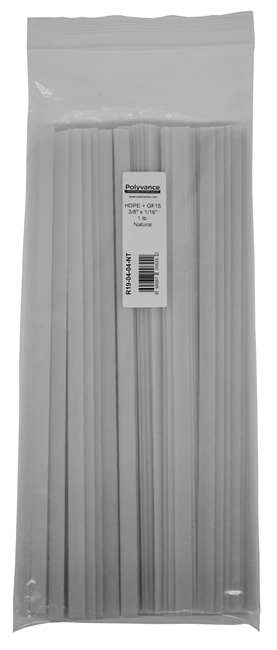 Polyvance R19-04-04-NT HDPE + GF15 Plastic Welding Strips, 3/8"x1/16", 1 lb., Natural