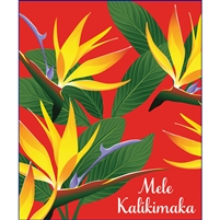 Bird of Paradise Mele Kalikimaka Medium Tote