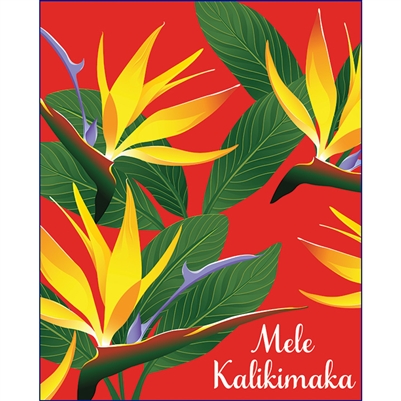 Bird of Paradise Mele Kalikimaka Large Tote
