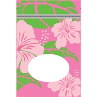 Hibiscus Nui Pink Large Stand Up Zipper Pouch - Bulk 100-count