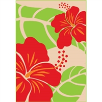 Hibiscus Nui Tan Glitter Note Cards