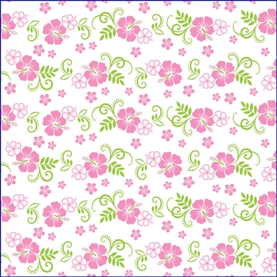 Hibiscus Swirl Pink Cello Wrap - 30" x 10' (120") continuous roll
