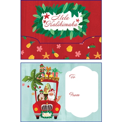 Holo Holo Santa Gift Card Holder, 3-ct