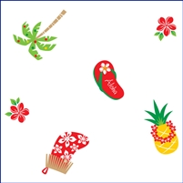 Hawaiian Holiday Cello Wrap - 30" x 10' (120") continuous roll