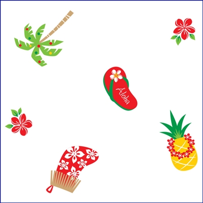 Hawaiian Holiday Cello Wrap - 30" x 10' (120") continuous roll
