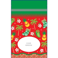 Hawaiian Holiday Large Stand Up Zipper Pouch